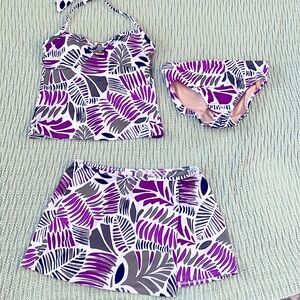 Lands’ End Halter Takini Top, Bottoms and Coverup